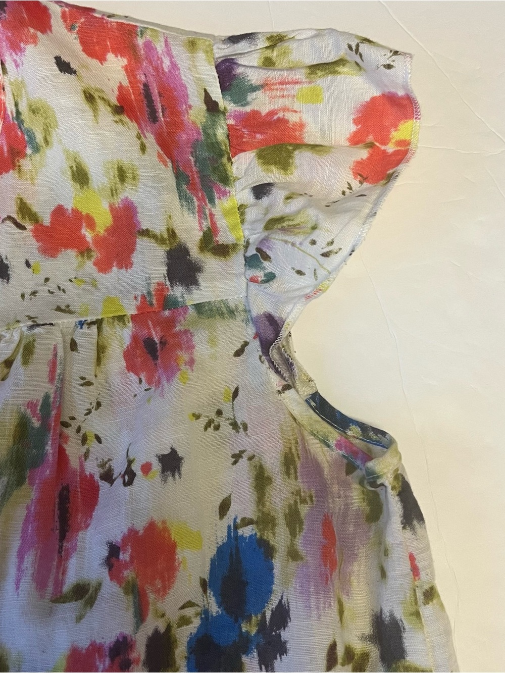 Floral Print Tie-Front Blouse - White/Multi - Picture 4 of 11